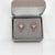 Modern 1.5cts Pink Sapphire Stud Earrings With Natural Diamonds Accents: Solid 14k Gold, A Pair For Sale - Image 3 of 9