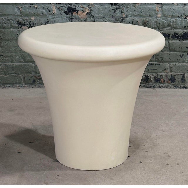 Faux Goat Skin Mushroom Side/End Table, 1970s Measures 22.25” tall 24.5” diameter