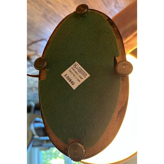 Vintage Empire-Style Double Candlestick Bouillotte Lamp With Walnut Base For Sale - Image 4 of 6