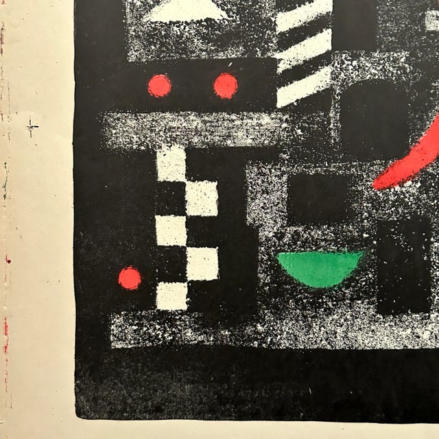 Abstract Richard Hood - Abstract Modernist Screenprint, Signed (C.1951) For Sale - Image 3 of 5