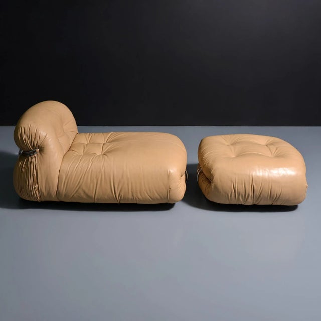 The above lounge chair and ottoman is part of a suite of three total pieces including a two seater sofa from the same...