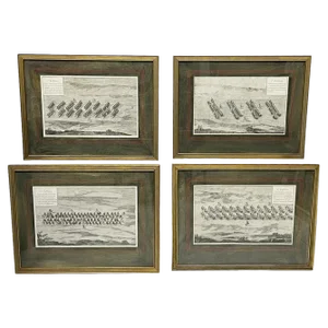Blarenberghe, Squadron, 18th Century, Engravings, Framed, Set of 4