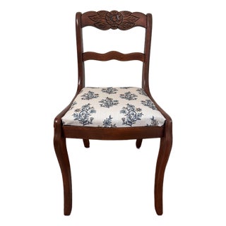 Antique Duncan Phyfe Style Mahogany Rose Back Chairs For Sale