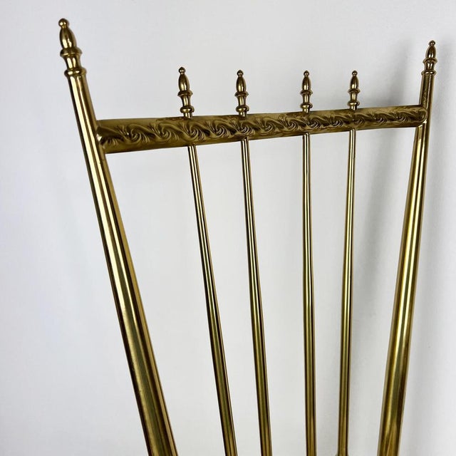 Vintage Chiavari Chair with Tapestry Seat in Brass, in Very Good conditions. Designed 1920 to 1949