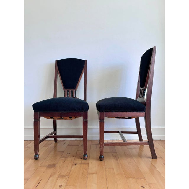 1930s Set of 4 Dutch Art Deco Dining Chairs, Amsterdam School / Hague School Style, 1930s For Sale - Image 5 of 18