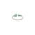 Metal Modern Style 18k Gold Octagon Cut Emerald Toi Et Moi Ring Size 5.5 For Sale - Image 7 of 13