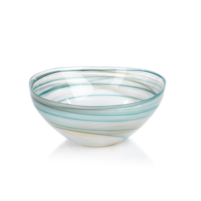 Alabaster Glass Bowl Set is a stunning addition to any room this piece has the wow factor. Crafted from high quality...