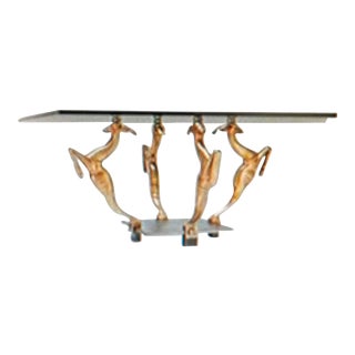 French Art Deco Antelope Coffee Table For Sale