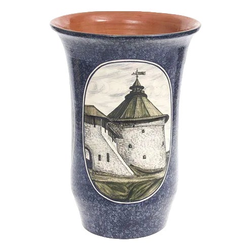 Ceramic Pskov Fortress Vase For Sale