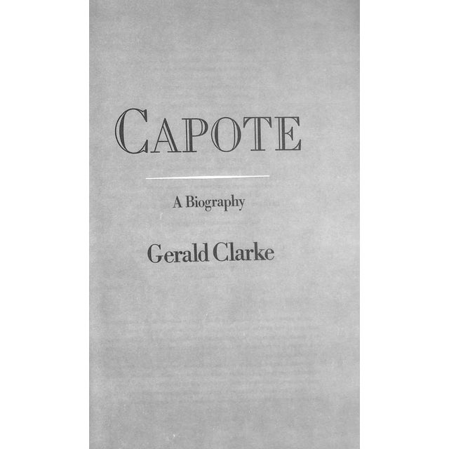 Traditional "Capote: A Biography" Book 1988 Clarke, Gerald For Sale - Image 3 of 8
