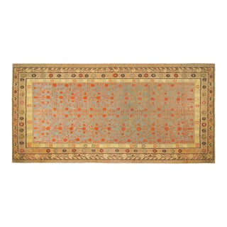 Antique Khotan Decorative Oriental Carpet in Gallery Size, circa 1890, Soft Blue For Sale