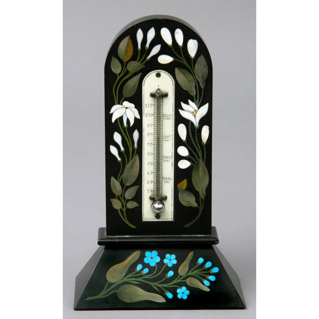 Antique Pietre Dura Thermometer, Circa 1860 For Sale - Image 4 of 4