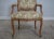 Textile Pair French Louis XV Style Silk Blend Upholstered Armchairs For Sale - Image 7 of 12
