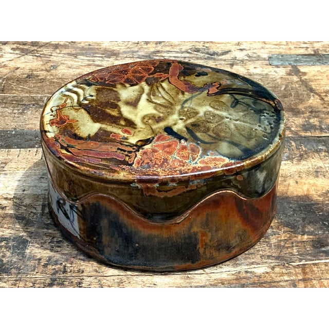 Vintage Original Studio Pottery Box For Sale - Image 4 of 12