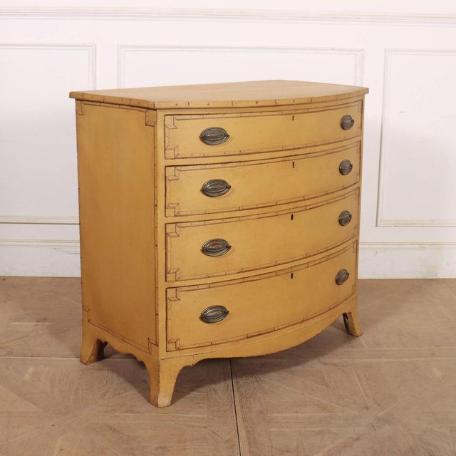 Wood Georgian Bowfront Chest of Drawers For Sale - Image 7 of 12
