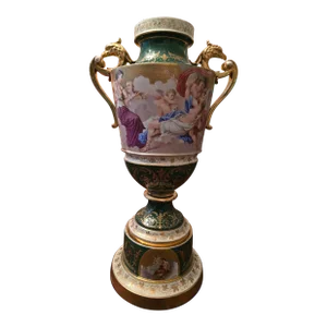 Antique Kpm Attributed Palace Porcelain Urn, Signed