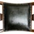 Wood Vintage Campaign Style Saddle Bench Stool With Black Leather Seat & Nailhead Trim For Sale - Image 7 of 7