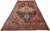 Antique Persian Heriz Carpet Handmade Wool Oriental Rug, Rust, Navy, Light Blue For Sale - Image 10 of 18