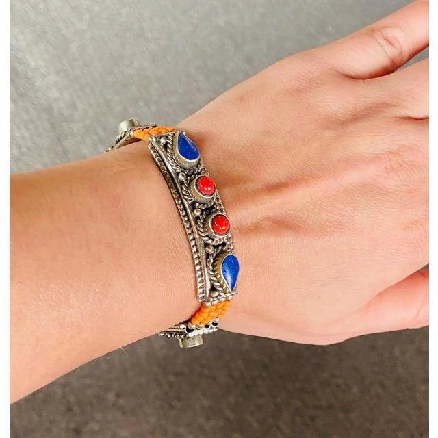 This beautiful, one-of-a-kind piece of jewelry, crafted around the 1950s in the Atlas Mountains of Morocco, features...