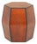 Fleur-De-Lys Embossed Leather Hexagonal Drum Stool For Sale