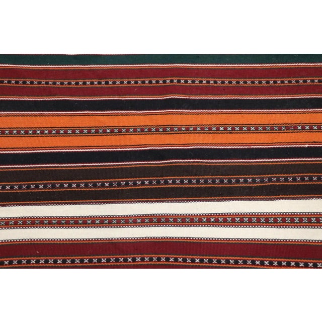 Vintage Persian Shiraz Striped Kilim Rug - 02'02 X 03'03 For Sale - Image 4 of 9