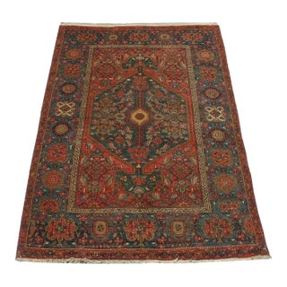 Antique Sarouk Rug 5.1 X 3.5 For Sale