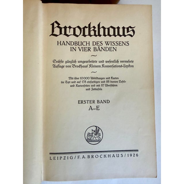 1926 German Brockhaus Handbuch Des Wissens Encyclopedia Books, Complete Set of 4 For Sale - Image 9 of 14