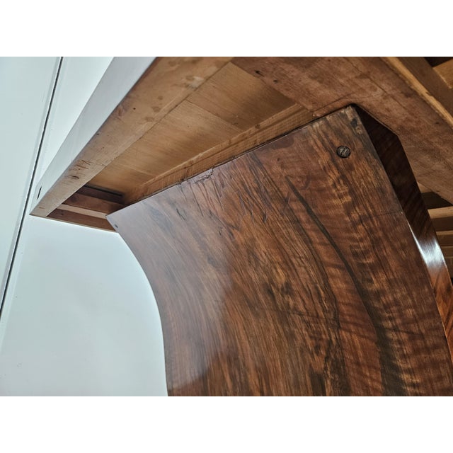Vintage Art Deco Dining Table in Walnut Burl, 1940 For Sale - Image 17 of 18