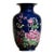 Chinese Old Ceramic Vase,Qianlong Marked Blue Ground Famille Rose Porcelain Vase Hand Drawing Flowers and Birds Pattern For Sale