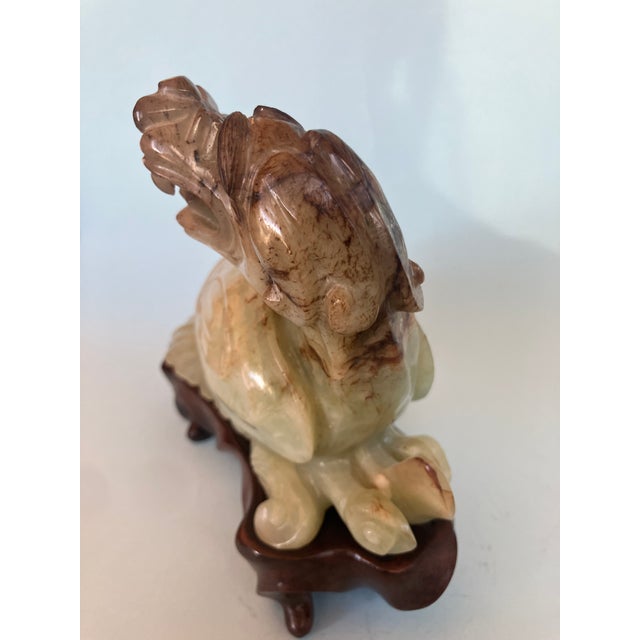 Wood Late 19th Century Multi Colored Jade Sculpture of a Dragon, With Stand. For Sale - Image 7 of 17