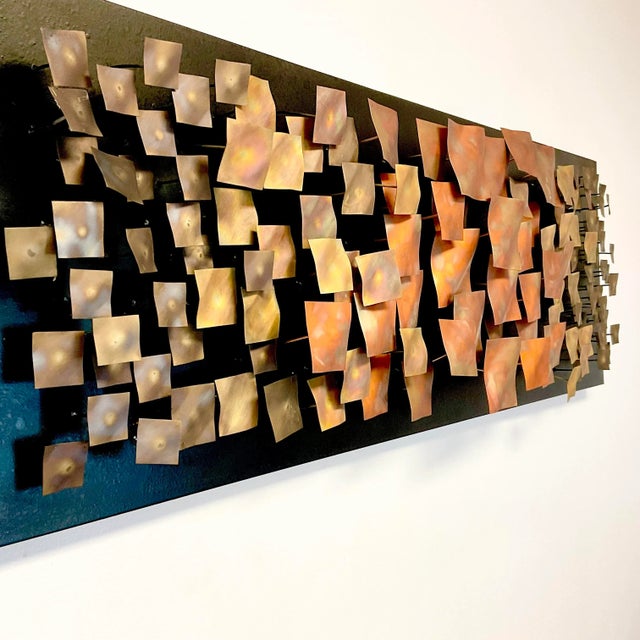 1970s Vintage Brutalist Abstract Wall Sculpture, After Curtis Jere’ For Sale - Image 10 of 12
