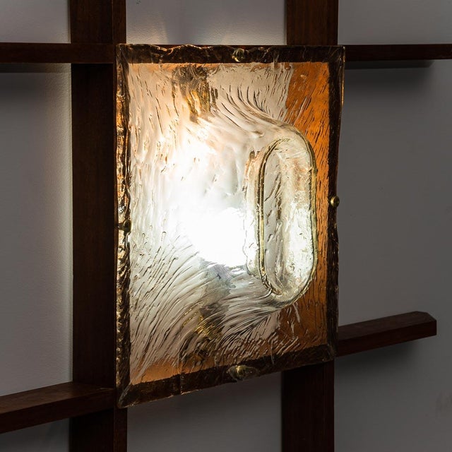 Teak 2-Light Wall Lamp from Mazzega, 1960s For Sale - Image 3 of 11