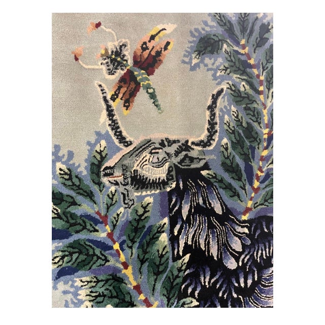 1950s Jean Lurcat “Le Bouc Bleu” Wool Tapestry For Sale - Image 11 of 12