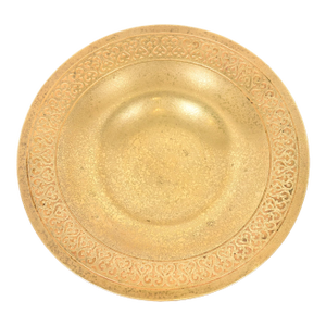 Tiffany Studios New York Bronze Doré Bowl With Decorative Border
