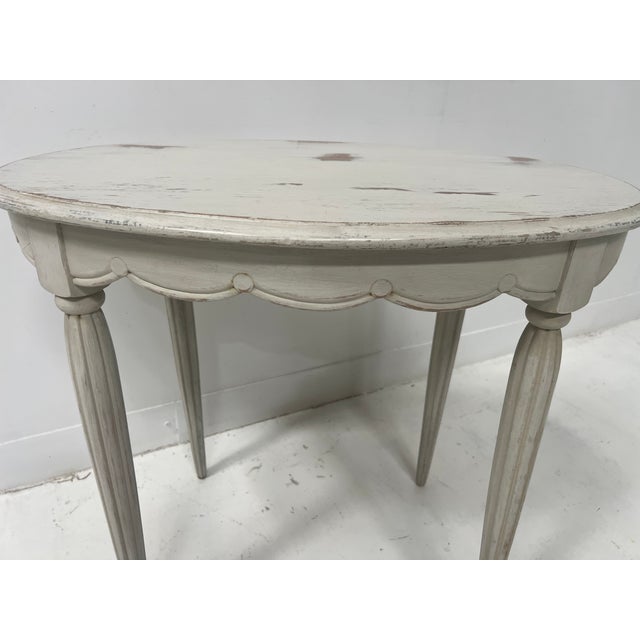 Art Deco Style Side Table in Patinated Beechwood, 1900s For Sale - Image 9 of 14