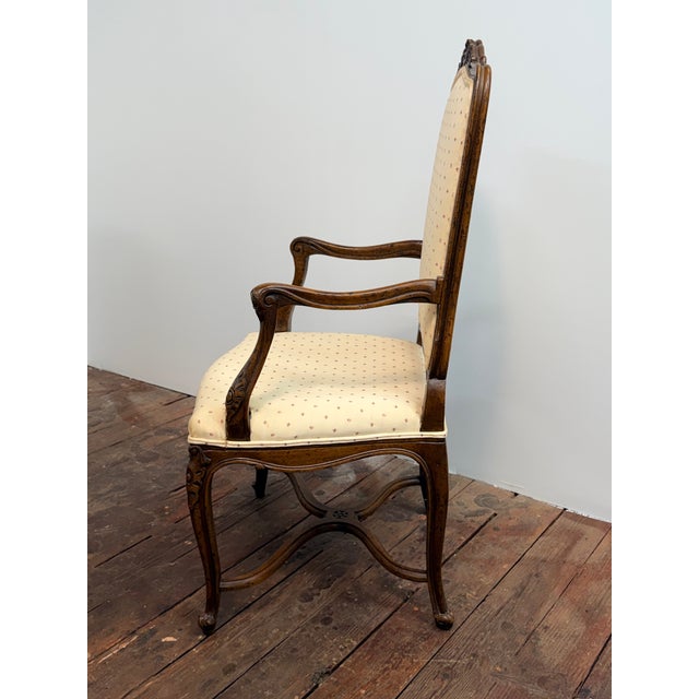 1970s Carved French Provincial Style Dining Chairs for John Widdicomb, Set of Six For Sale - Image 5 of 17