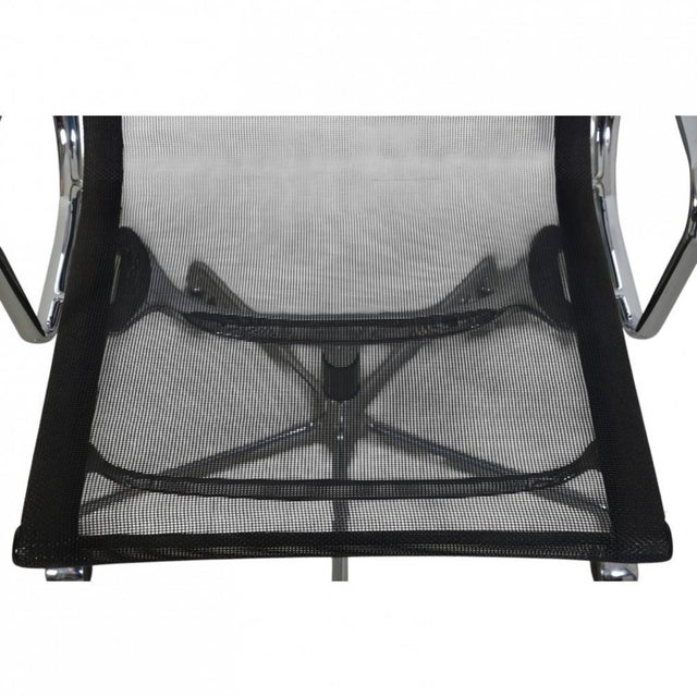 Vintage EA-117 Office Chair in Black Mesh by Charles Eames, 1990s For Sale - Image 4 of 18