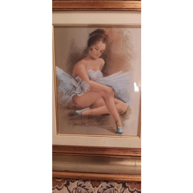 Pittis, Couple of Dancers, 1983, Oil on Canvases, Framed, Set of 2 For Sale - Image 11 of 18