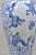 Ceramic Vintage Chinese Export Delf Style Blue and White Porcelain 25" Tall Dragon Vase For Sale - Image 7 of 11