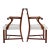 Brown Pair of Chippendale Style Ladder Back Arm Chairs, 1930-40 For Sale - Image 8 of 12