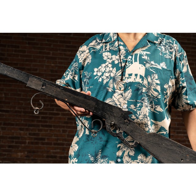 Antique Figural Wooden Folk Art Firearm Trade Sign For Sale - Image 9 of 10