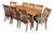 Ethan Allen Arts & Crafts Style Cherry Dining Table With Eight Slat-Back Chairs For Sale