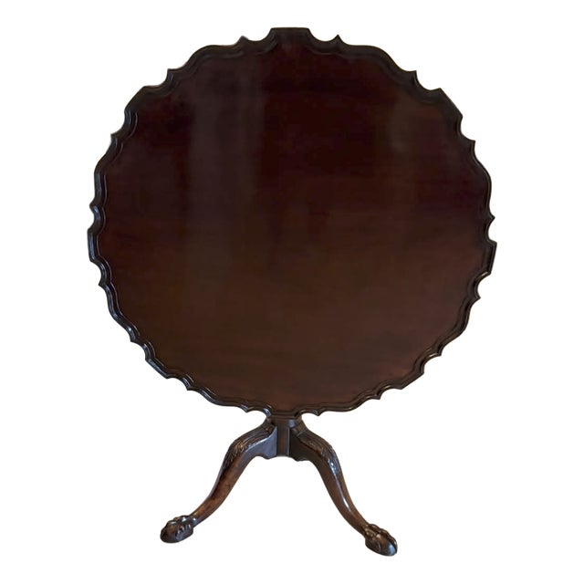 Antique George III Mahogany Piecrust Tilt Top Dining Centre Table, 1780 For Sale