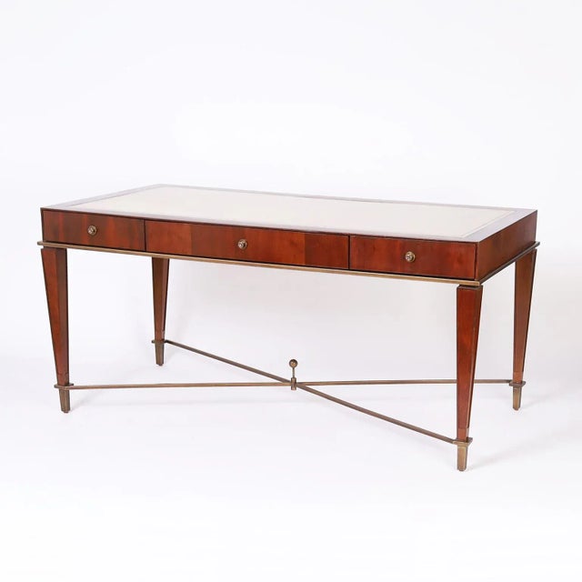 Art Deco Style Leather Top Desk For Sale - Image 12 of 12
