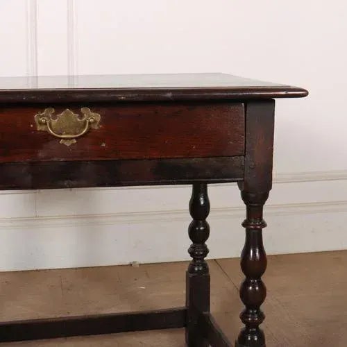 Antique Polished Oak Table For Sale - Image 5 of 9