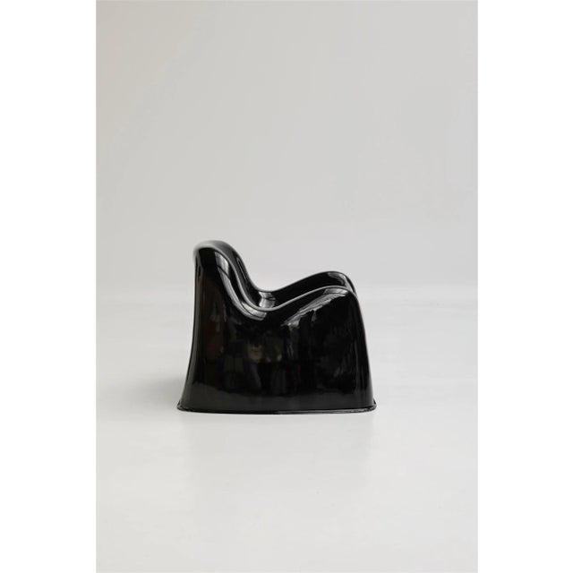 Black Toga Chairs in Black Fiberglass by Sergio Mazza for Artemide, 1980s, Set of 2 For Sale - Image 8 of 15