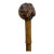 Antique 19th Century Hand Carved Folk Art Bull Dog Walking Stick Cane Sculpture For Sale