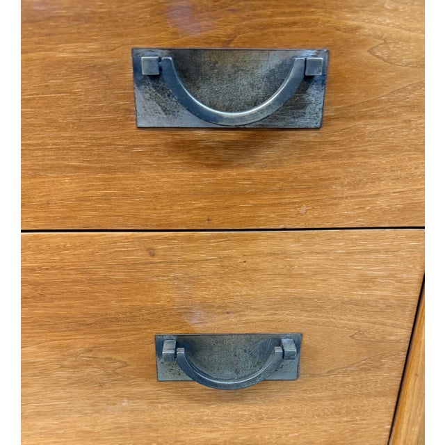 Wood Mid-Century Modern Hickory Walnut Bachelor Chests - Set of 2 For Sale - Image 7 of 8