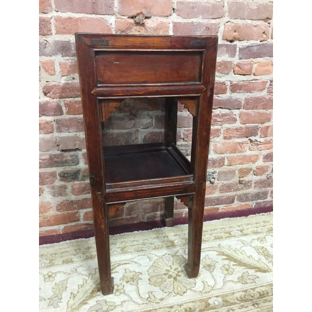 Late 19th Century 19th Century Chinese Stand With Drawer and Shelf For Sale - Image 5 of 7