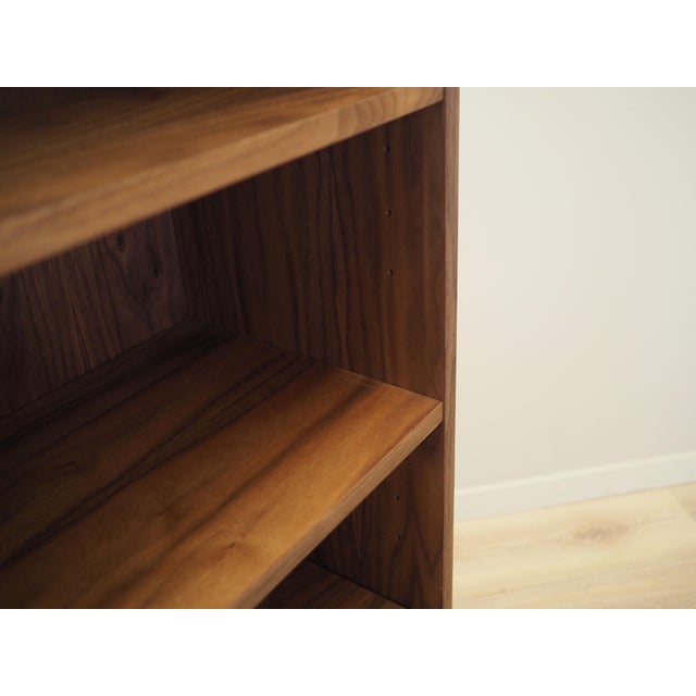 Scandinavian Brown Walnut Bookcase For Sale - Image 6 of 10